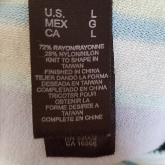 Axcess Long Sleeve Pastel Striped Sweater Tee - Picture 6 of 8